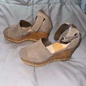 Dolce Vita Grey Suede Wedges Size 6.5